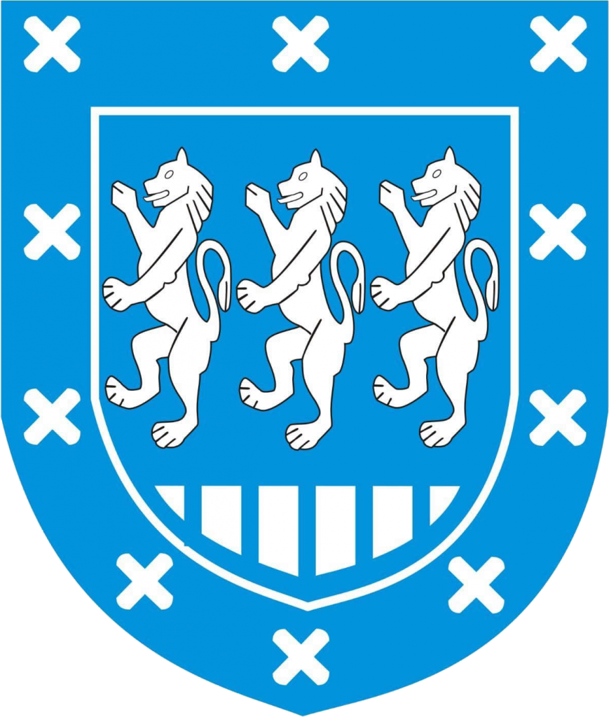 Caeruleum Club or light blues club shield. 10 crosses around the edge of the shield with 3 lions rampant in the middle