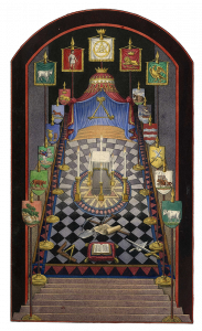 Miniature Royal Arch-tracing board I JohnHarris1844 ©Museum of Freemasonry