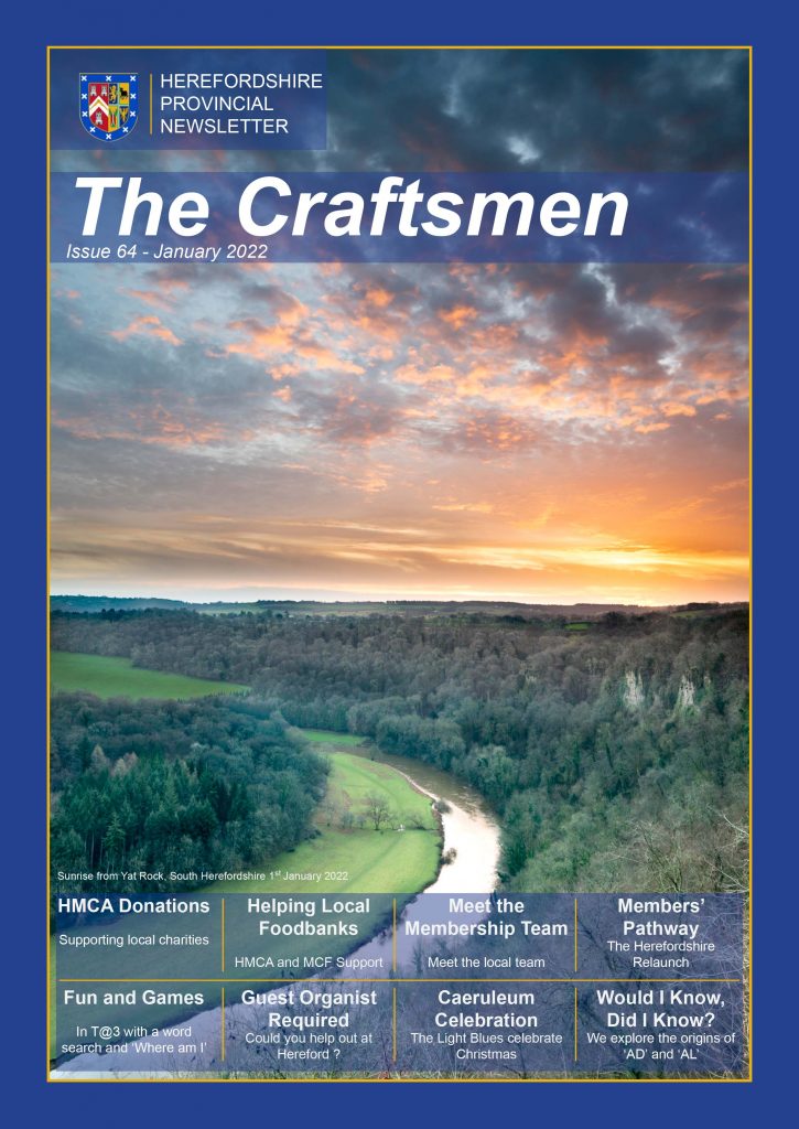 Front cover of the Craftsmen is a photo of sunrise from Yat Rock, in south Herefordshire.