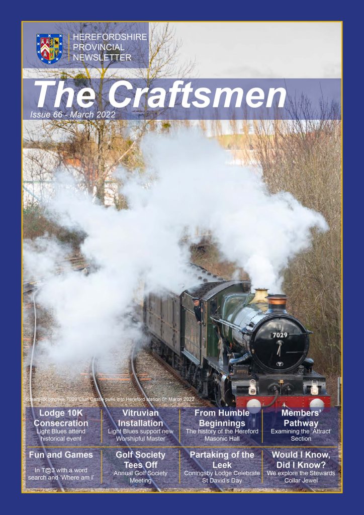 Front page of The Craftsmen depicting a steam engine