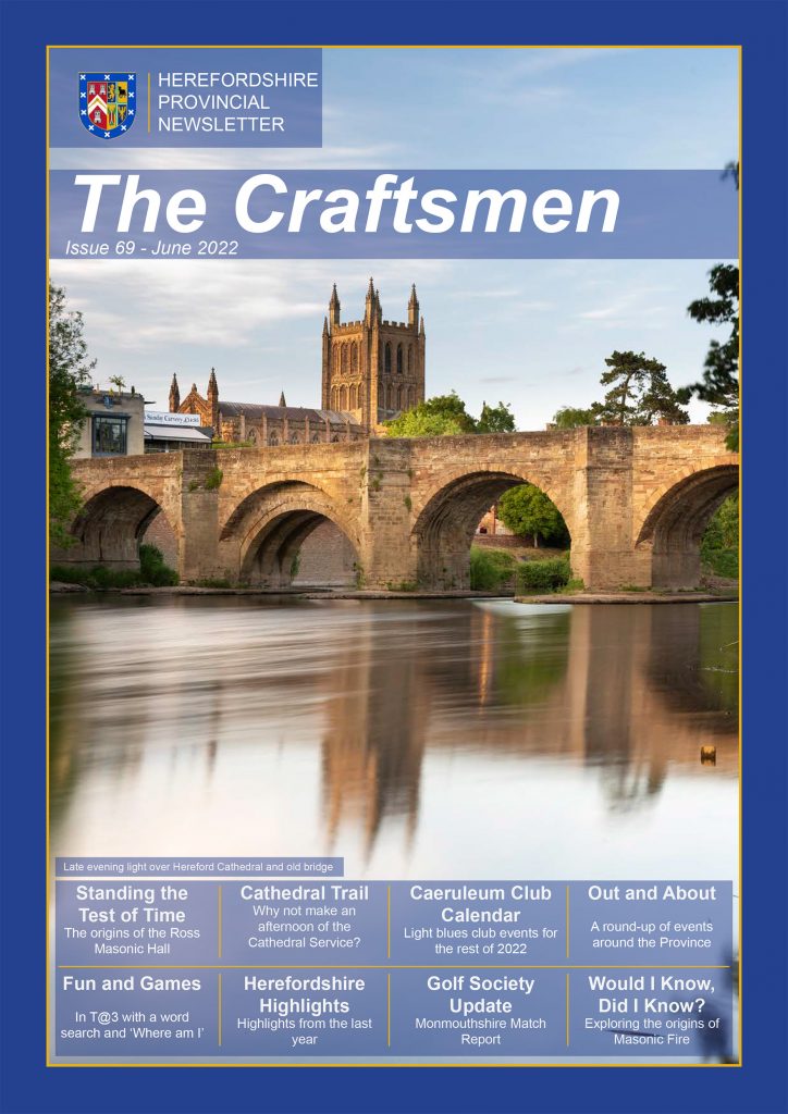 Front cover Issue 69 The Craftsmen picture of the old Bridge Hereford