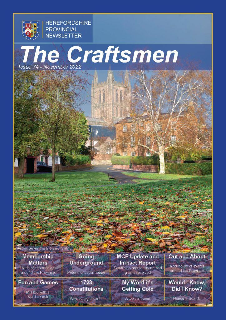 Front page of The Craftsmen depicting a photo of Hereford Cathedral from the Castle Green