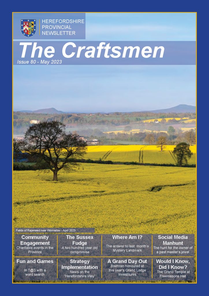 Issue 80 The Craftsmen Front page. Feature image fields of rape near Wormlow