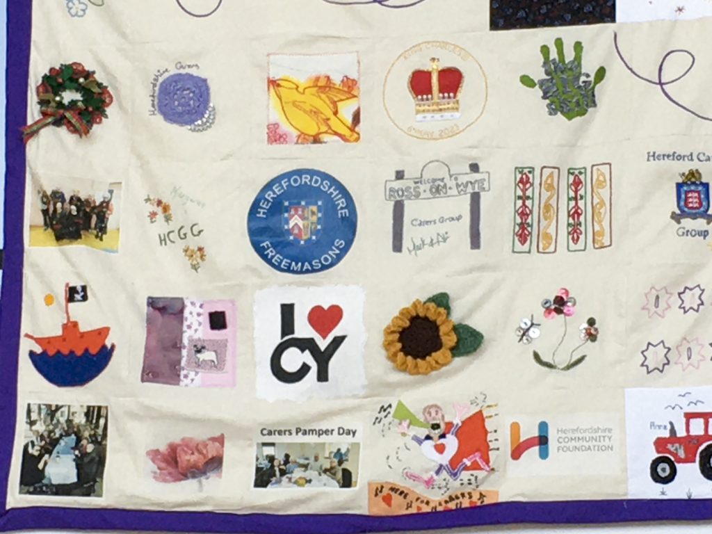 Tim B-T (Provincial Charity Steward) visits Herefordshire Carers Blanket panels
