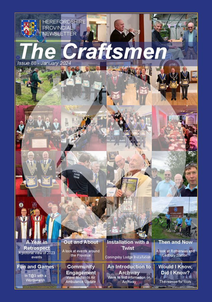 88 The Craftsmen Jan 2024 Front page a collage of photos from 2023
